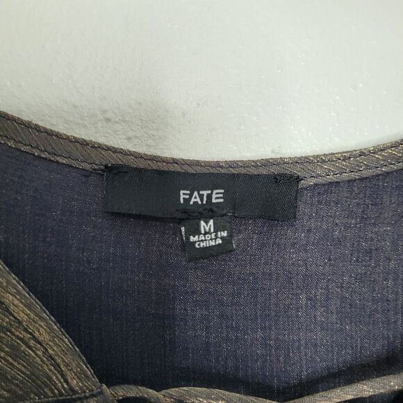 Fate gold metallic castlecore regencycore medieval tassel tie front Size medium - Picture 4 of 7